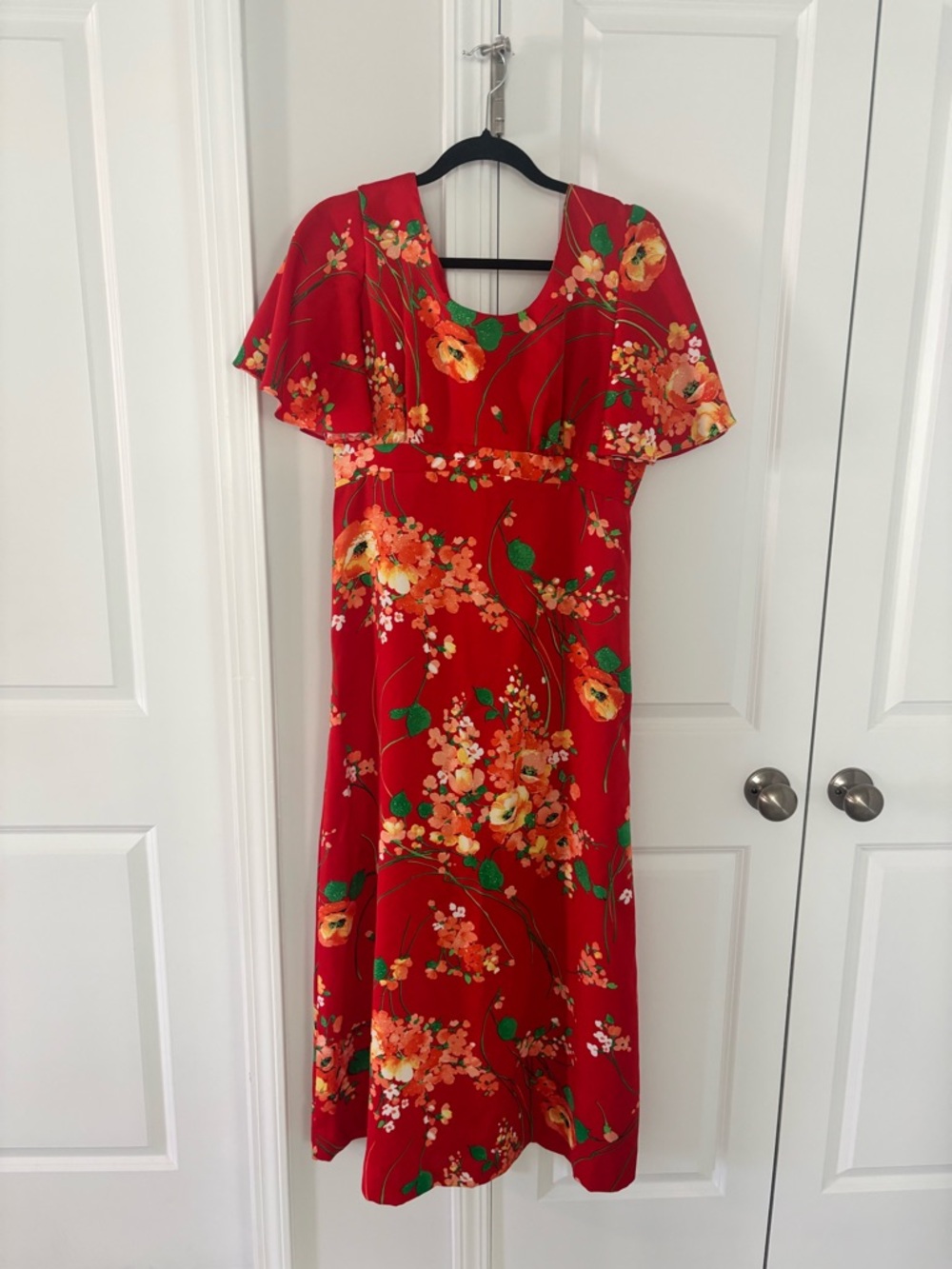 EUC Vintage Hawaiian Tori Richard Floral Midi Dress 70s